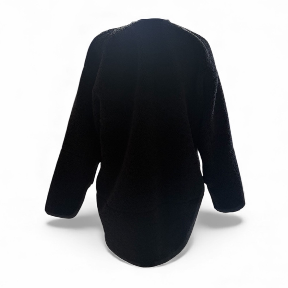 Lululemon Collarless Textured Fleece Full Zipjacket in black,Size 4 - Picture 5 of 11